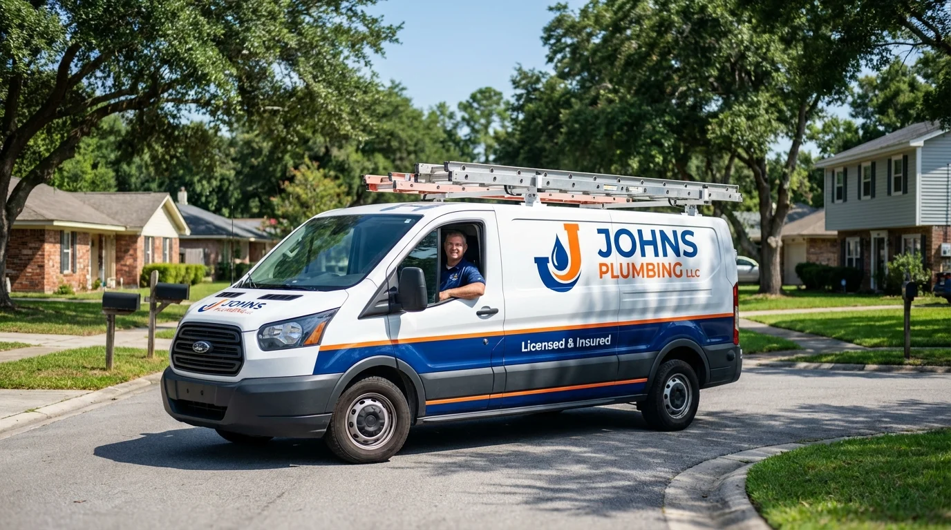 Johns Plumbing LLC service van in Saint Helena, CA