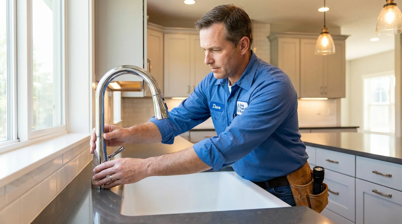 Kitchen faucet installation by Johns Plumbing LLC in Saint Helena