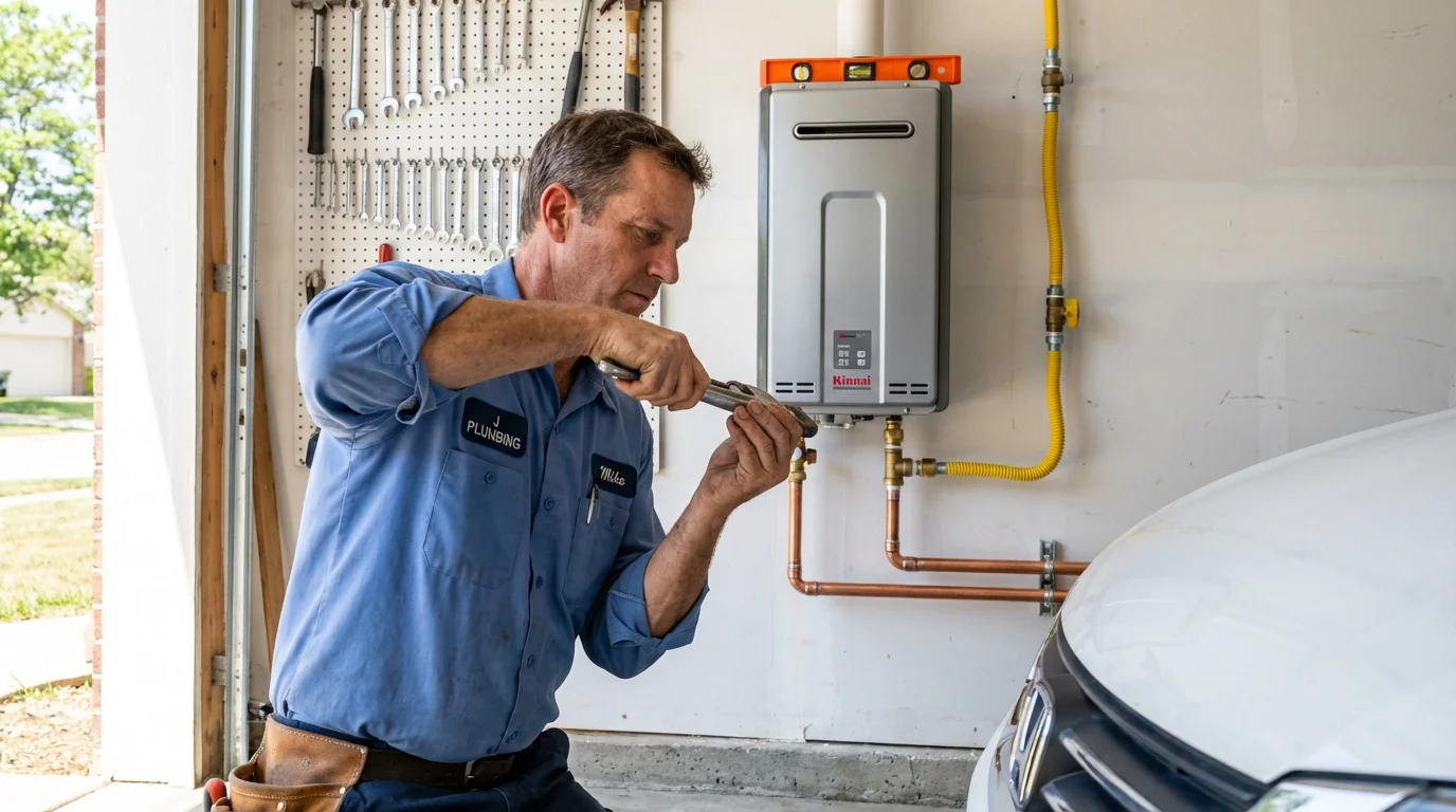 Tankless water heater installation by a Johns Plumbing LLC plumber in Saint Helena